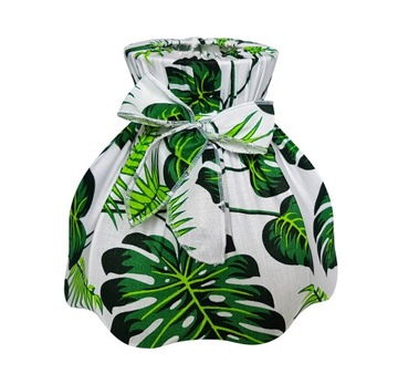 Abażur klosz z kokardą liście monstera palma