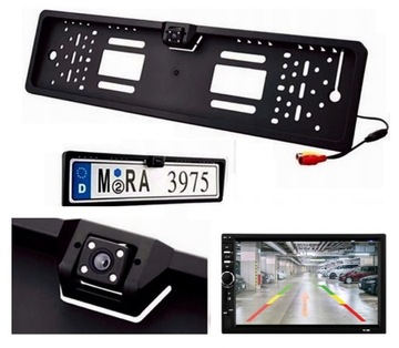 KAMERA COFANIA W RAMCE TABLICY REJESTRACYJNEJ 4 LED