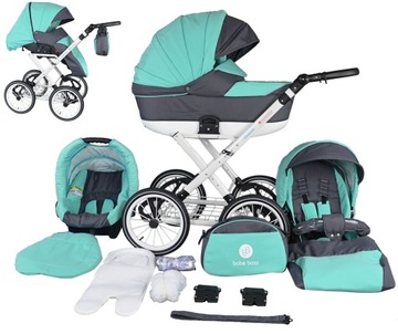 WÓZEK DZIECIĘCY 4W1 Lameiro RETRO 3w1 Baza Isofix