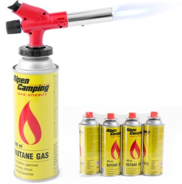 ГАЗОВАЯ ГОРЕЛКА ЧУГУННЫЙ КАРТРИДЖ LUTLAMPA+4 ГАЗА