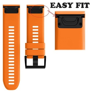 POMARAŃCZOWY Silikonowy Pasek Garmin FENIX 7S