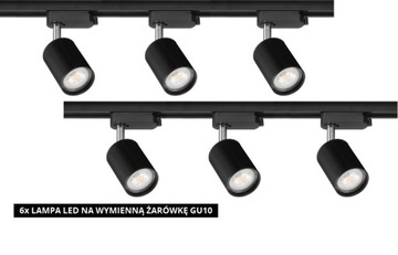 SZYNOPRZEWÓD 6M ZESTAW 6 LAMP NA WYMIENNE ŹRÓDŁO
