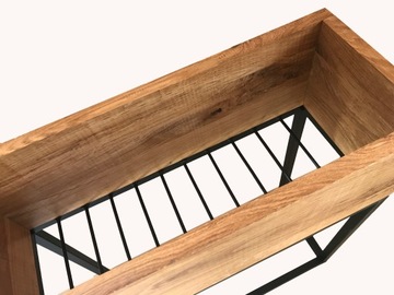 Kwietnik industrialny LOFT duży DONICA DĄB DŁUGI