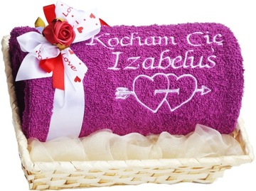 ОРИГИНАЛЬНЫЙ ПОДАРОК ​​НА ДЕНЬ ВАЛЕНТИНА Полотенце с вышивкой