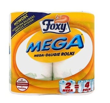RĘCZNIK PAPIEROWY FOXY MEGA 2SZT MEGA DŁUGIE ROLKI