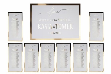 ZŁOTE ZAPROSZENIA ŚLUBNE LOVE GLAMOUR SREBRNE ŚLUB