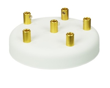 Podsufitka metalowa 6 otworów 135mm kolor biały 08