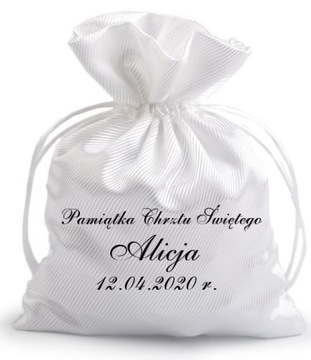 Woreczek na pamiątki Chrzest Komunia Szatka