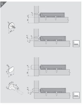 BLUM 956.1201 TIP-ON прямой адаптер короткий белый