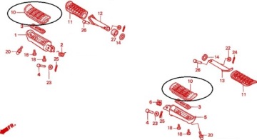 РЕЗИНОВАЯ ПОДОДНОКА ПЕРЕДНЯЯ HONDA XL 125 1000 V ВАРАДЕРО