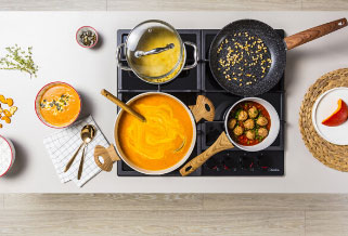 AMICA PGCD6100BoB газовая варочная панель на стекле, Черный