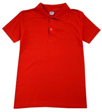 POLO POLÓWKA T-SHIRT CZERWIEŃ 122-128 J134D