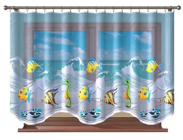 Firana dziecięca RYBKI AKWARIUM nemo 400x160