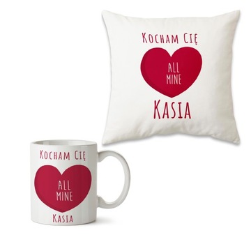 Набор кружка + подушка для любителей ДНЯ СВЯТОГО ВАЛЕНТИНА.