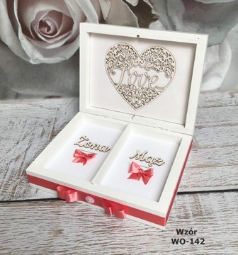 Коробка-конверт + комплект обручальных колец INITIALS