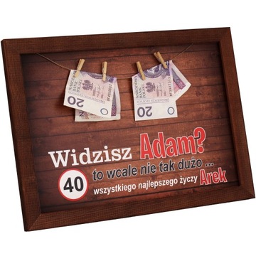 prezent na okrągłe URODZINY 30 40 50 życzenia