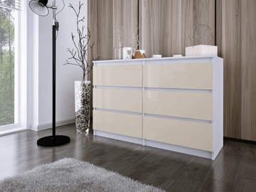 Komoda Wanilia Połysk 120cm ZUG 2/ 8Kolorów Połysk