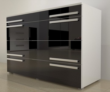 ГЛЯНЦЕВЫЙ КОМОД 120 СМ ДЛЯ СПАЛЬНИ, ГОСТИНОЙ