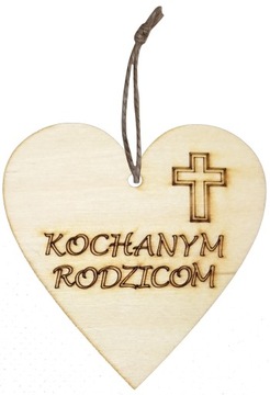 Zawieszka SERCE Kochanym Rodzicom ZNICZE CMENTARZ