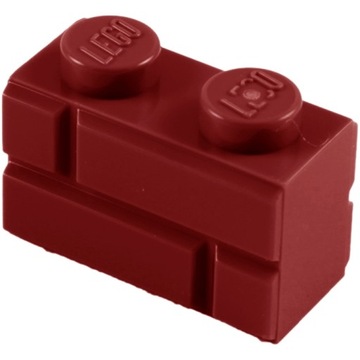 06299 LEGO 98283 6093908 cegła 1x2 c.czerwony 1szt