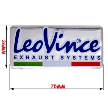 NAKLEJKA LEOVINCE 3D ALUMINIUM WYDECH TŁUMIK