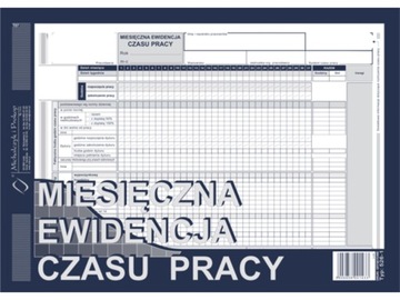 Miesięczna ewidencja czasu pracy Mipro A4 526-1