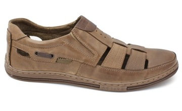 POLBUT BUTY NA LATO SKÓRA POLSKIE 06 BRĄZ 42