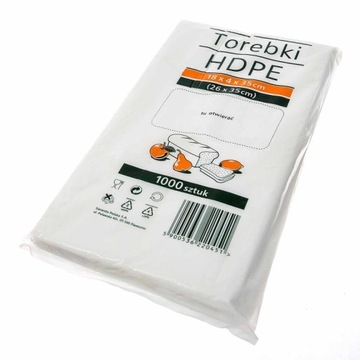 Torebki woreczki HDPE 10/4/30 (KARTON)10 op x 1000