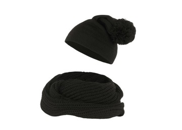 МУЖСКОЙ КОМПЛЕКТ ШАПКА С ПОМПОНОМ ЮБКА-ШАРФ-ШАРФ