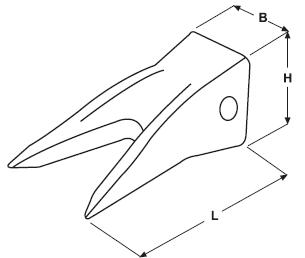 Зуб CAT J350 1U3352WTL SC-C35W скальный двухконечный SkanCraft