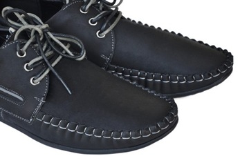 Лоферы HAVER на шнуровке, ЧЕРНЫЕ (40-45), размер 40