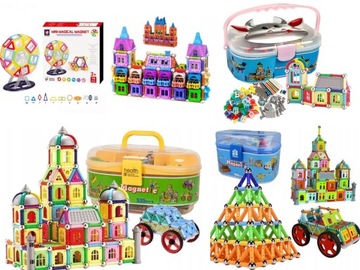 МАГНИТНЫЕ СТРОИТЕЛЬНЫЕ БЛОКИ СНЕГ 84 шт НОВИНКА