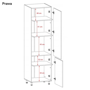 ASPEN D60R-P тумба стоячая, ПРАВАЯ, глянцевый белый, СТЕКЛО