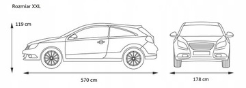 Pokrowiec samochód Przeciwgradowy Antygradowy XXL