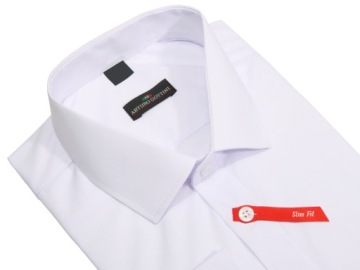 ОДНОКЛОННАЯ БЕЛАЯ РУБАШКА 42 164-170 ПРИМАННОГО КРОЯ