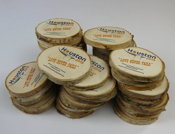 Деревянный магнит на холодильник с сувенирной печатью 100 шт.