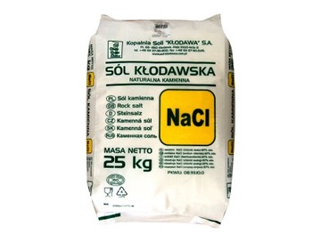 Sól Kłodawska kamienna Niejodowana 25kg do basenu