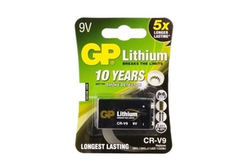 Bateria litowa GP CR-V9 9V czujnik dymu CR-V9 U9VL