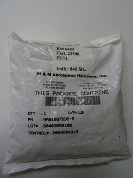 NIT NITY M&M AEROSPACE HARDWARE NAS1097DD6-6