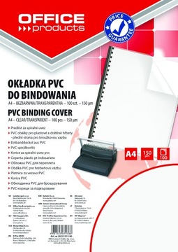 OKŁADKI DO BINDOWANIA A4 PRZEZROCZYSTE 100SZT