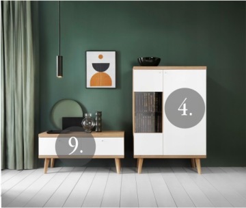 Коллекция PRIMO Набор из 5 предметов, скандинавская мебель