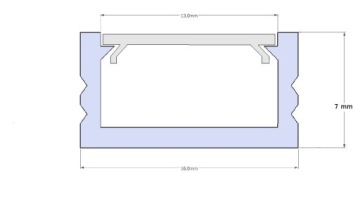 СВЕТОДИОДНЫЙ ПРОФИЛЬ МИНИ КОРИЧНЕВЫЙ С КЛЕЙКОЙ ЛЕНТОЙ | 1 МЕТР