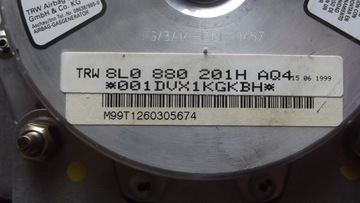 AUDI A3 1.9 TDI ULOŽENÍ ŘIDIČE 8L0880201H