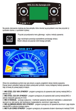 СВАРОЧНЫЙ МАШИНА MAGNUM MIG 211 ALU SYNERGIA LCD PROGRATIS