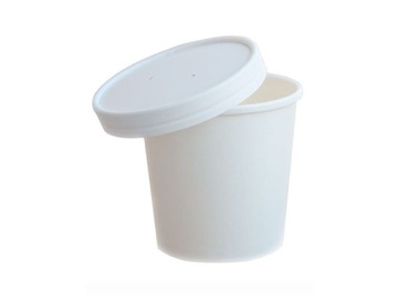 Pojemnik biały + wieczko 470ml do zupy gorącego 25