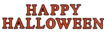 Naszywka HAPPY HALLOWEEN - napis z literek TERMO