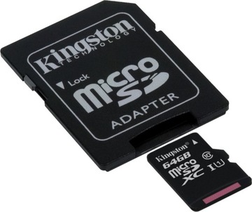 KINGSTON micro SD XC 64 ГБ UHS-I SDCS2 CANVAS PLUS