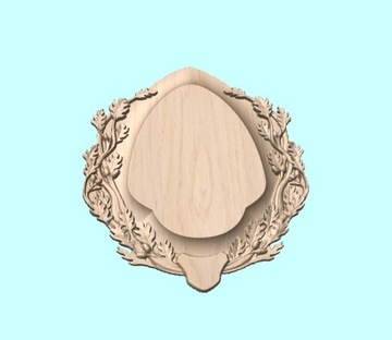 резная вощеная деревянная доска с рогами