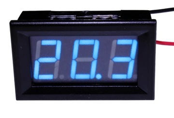 MIERNIK NAPIĘCIA WOLTOMIERZ LED DC 3-30V Niebieski
