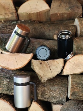 Стальная термокружка с фильтром, дорожный термос
